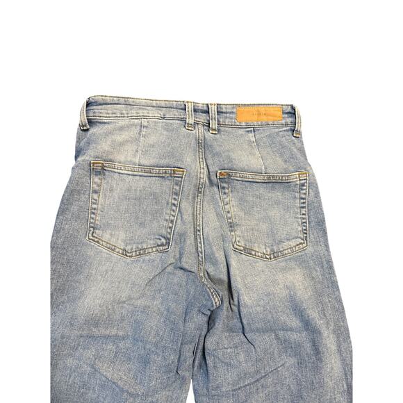 h&m jupe high waist culotte denim jeans womens size 4 - Picture 3 of 9